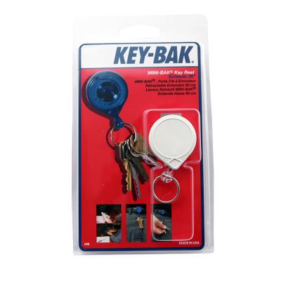 KEY-BAK key reel MINI-BAK WHITE with belt clip
